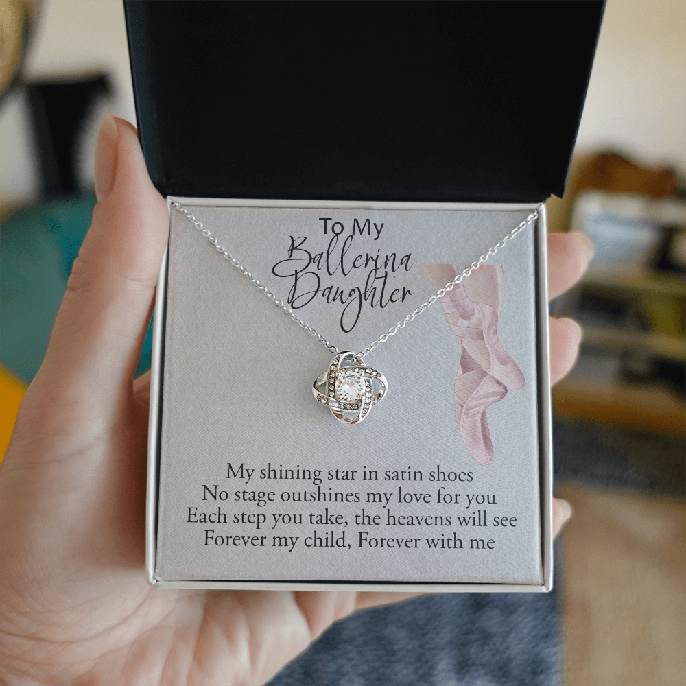 My Ballerina Daughter Love Knot Necklace