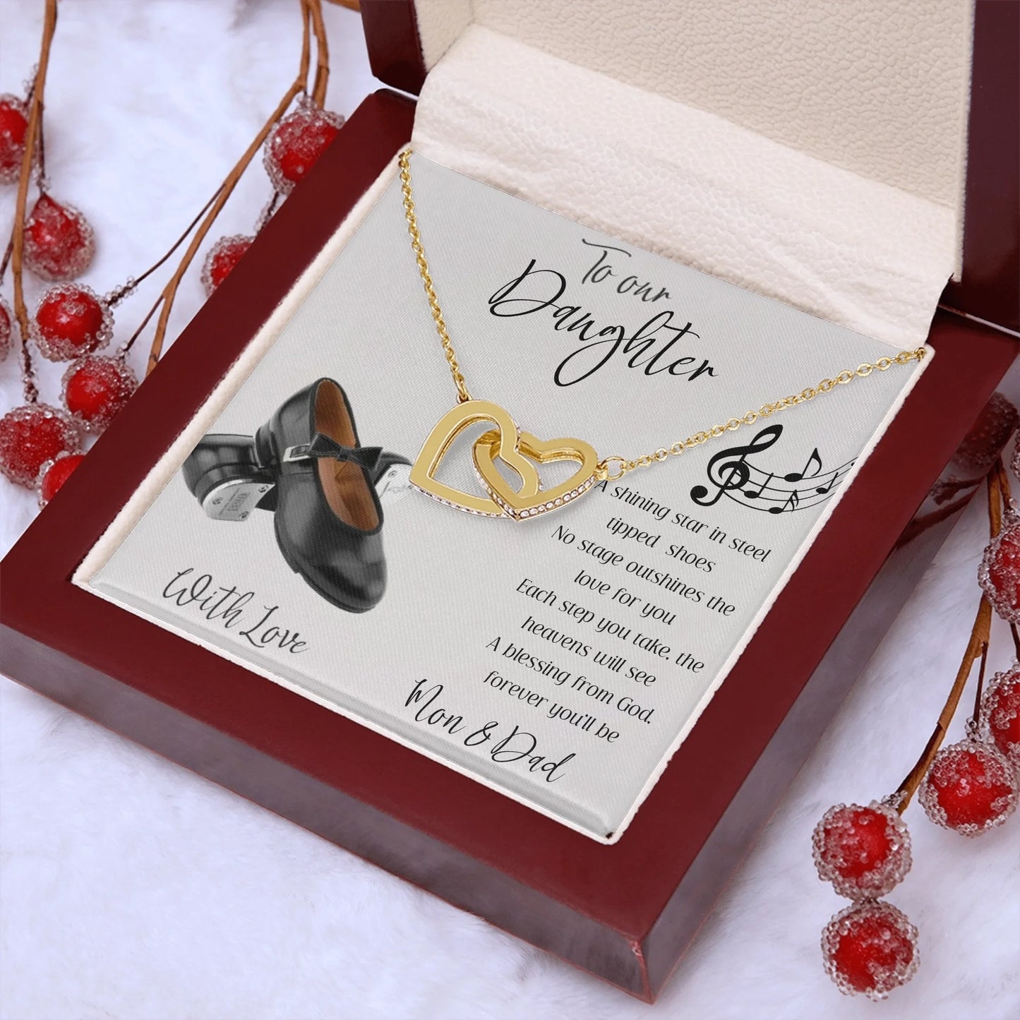 Interlocking Hearts Gold Lux N4