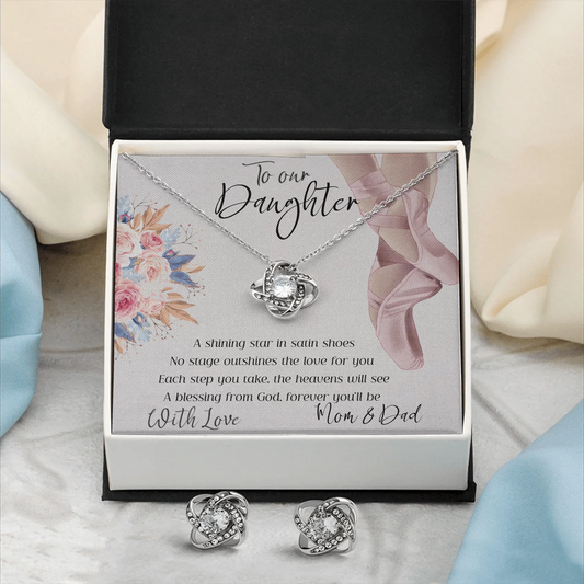 Love Knot Necklace & Earring Set 3