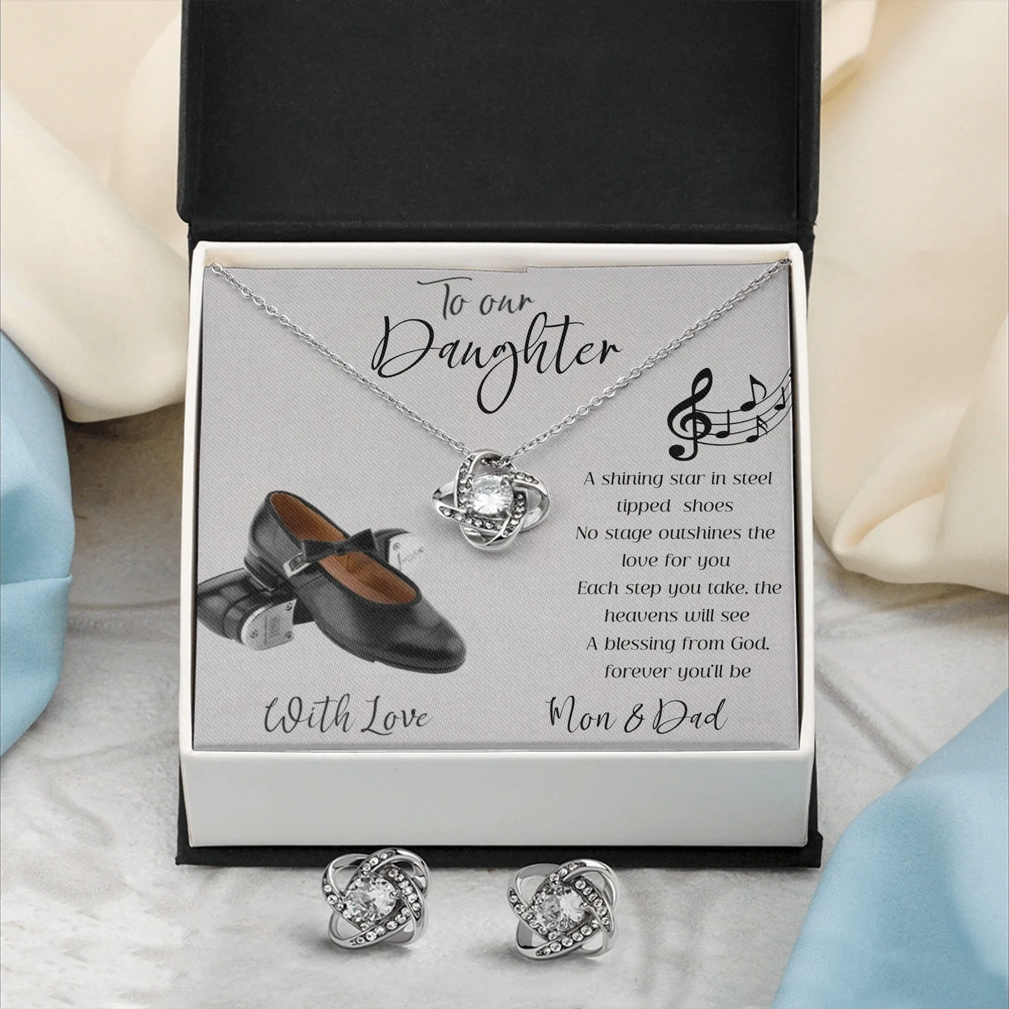 Love Knot Necklace & Earring Set 3