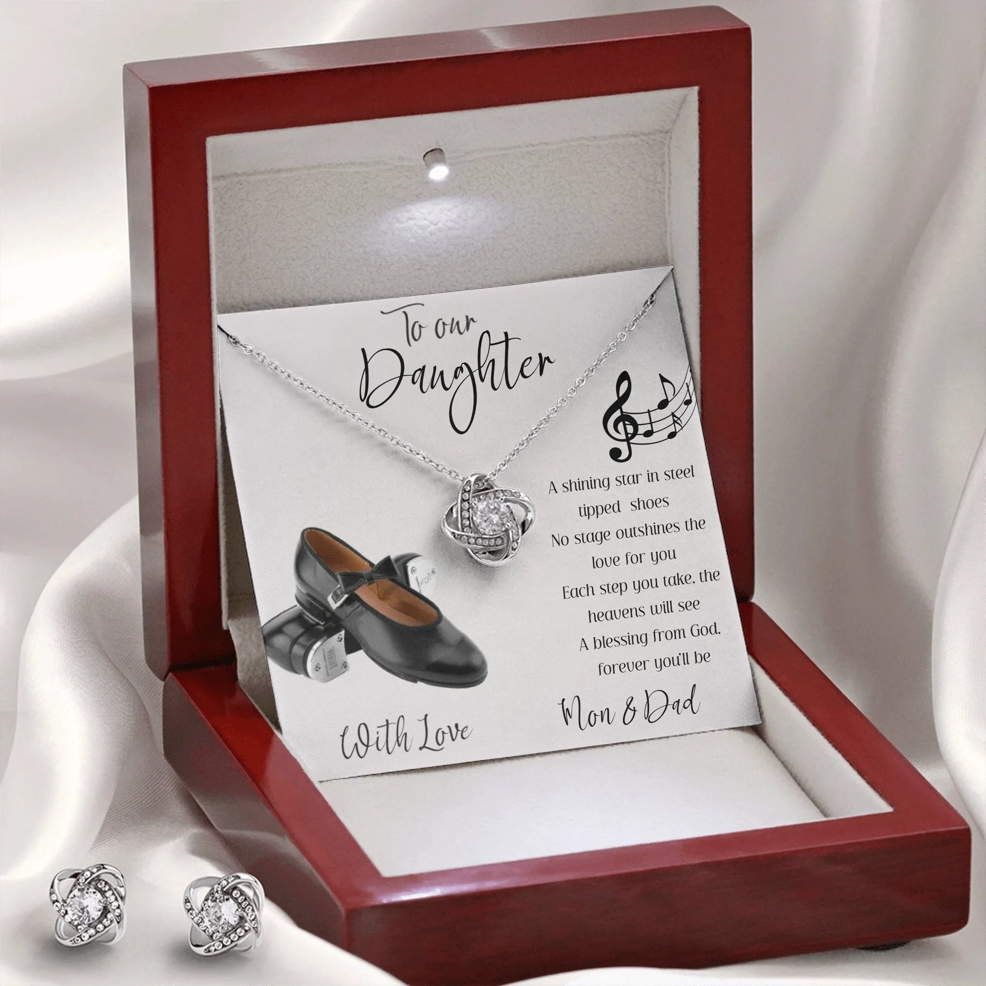 Love Knot Necklace & Earring Set Lux 4