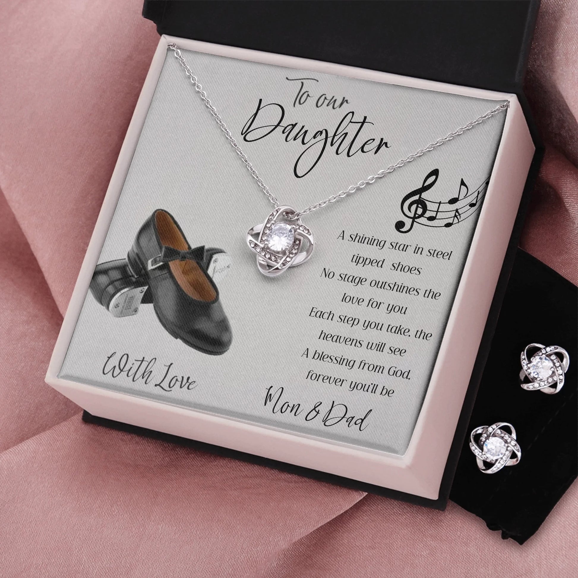 Love Knot Necklace & Earring Set 2