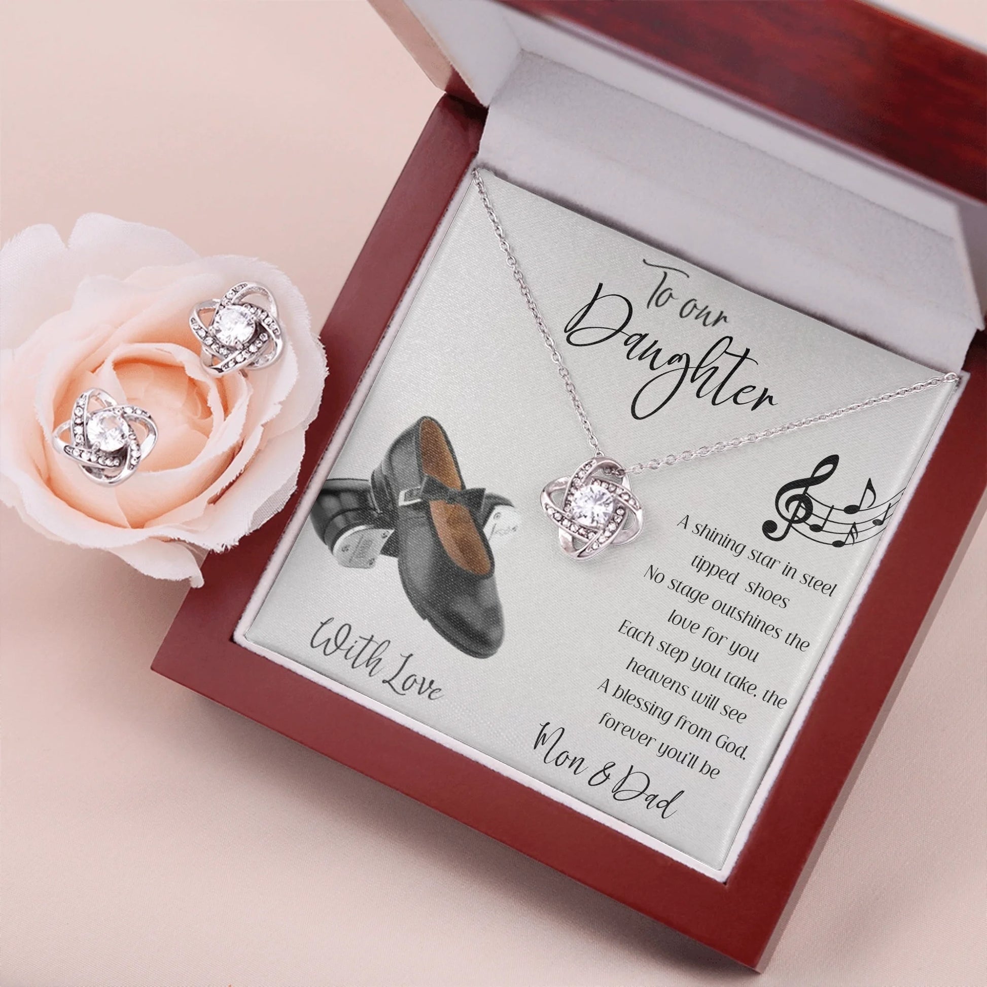 Love Knot Necklace & Earring Set Lux 1