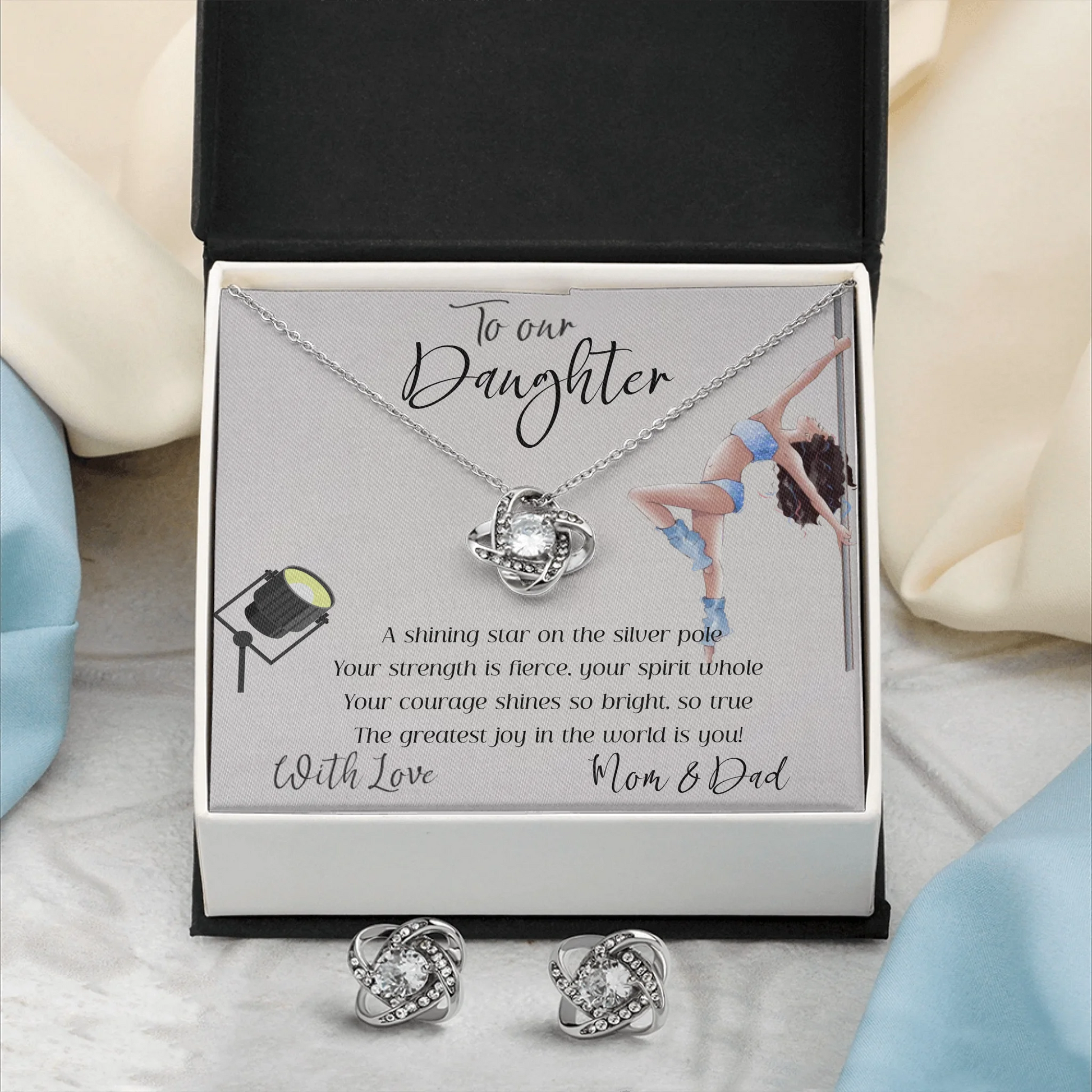 Love Knot Necklace & Earring Set 3