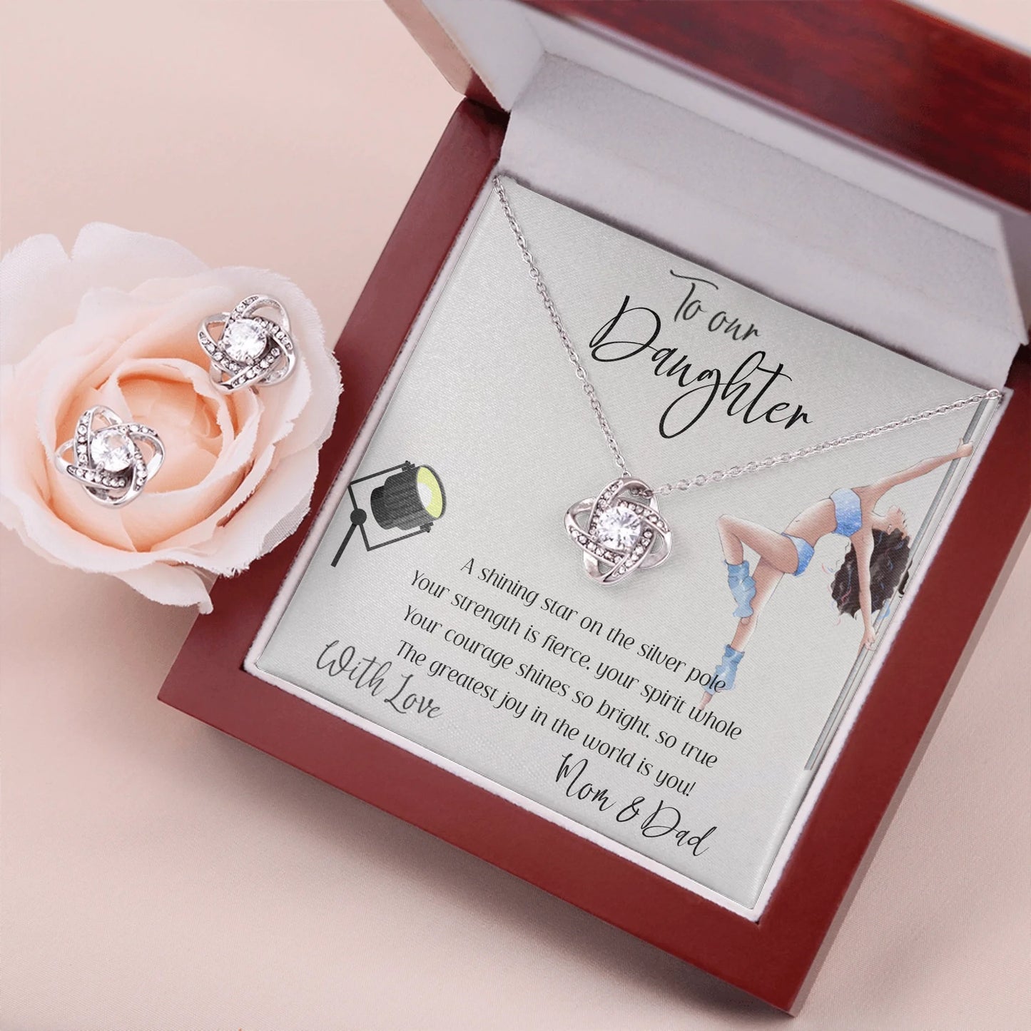 Love Knot Necklace & Earring Set Lux 1