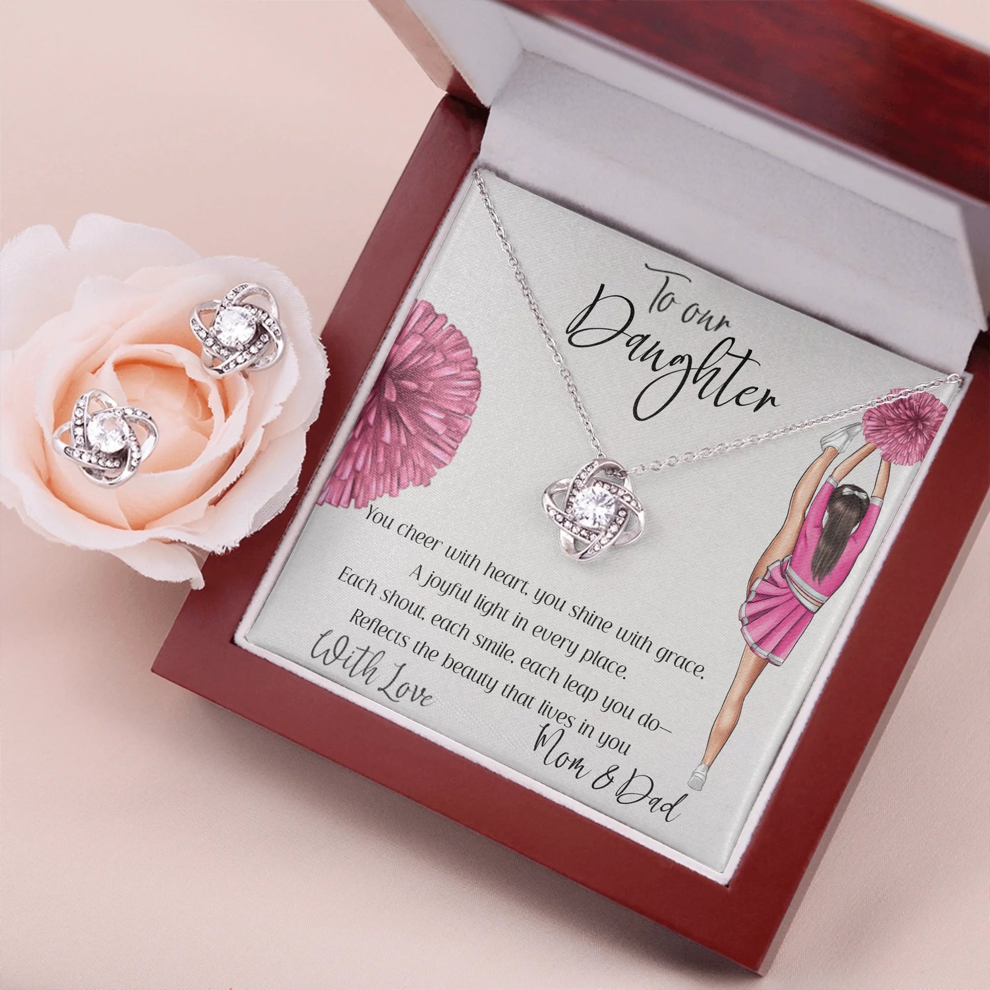 Love Knot Necklace & Earring Set Lux 1