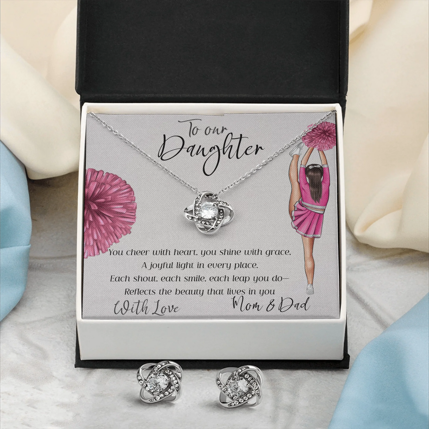 Love Knot Necklace & Earring Set 3