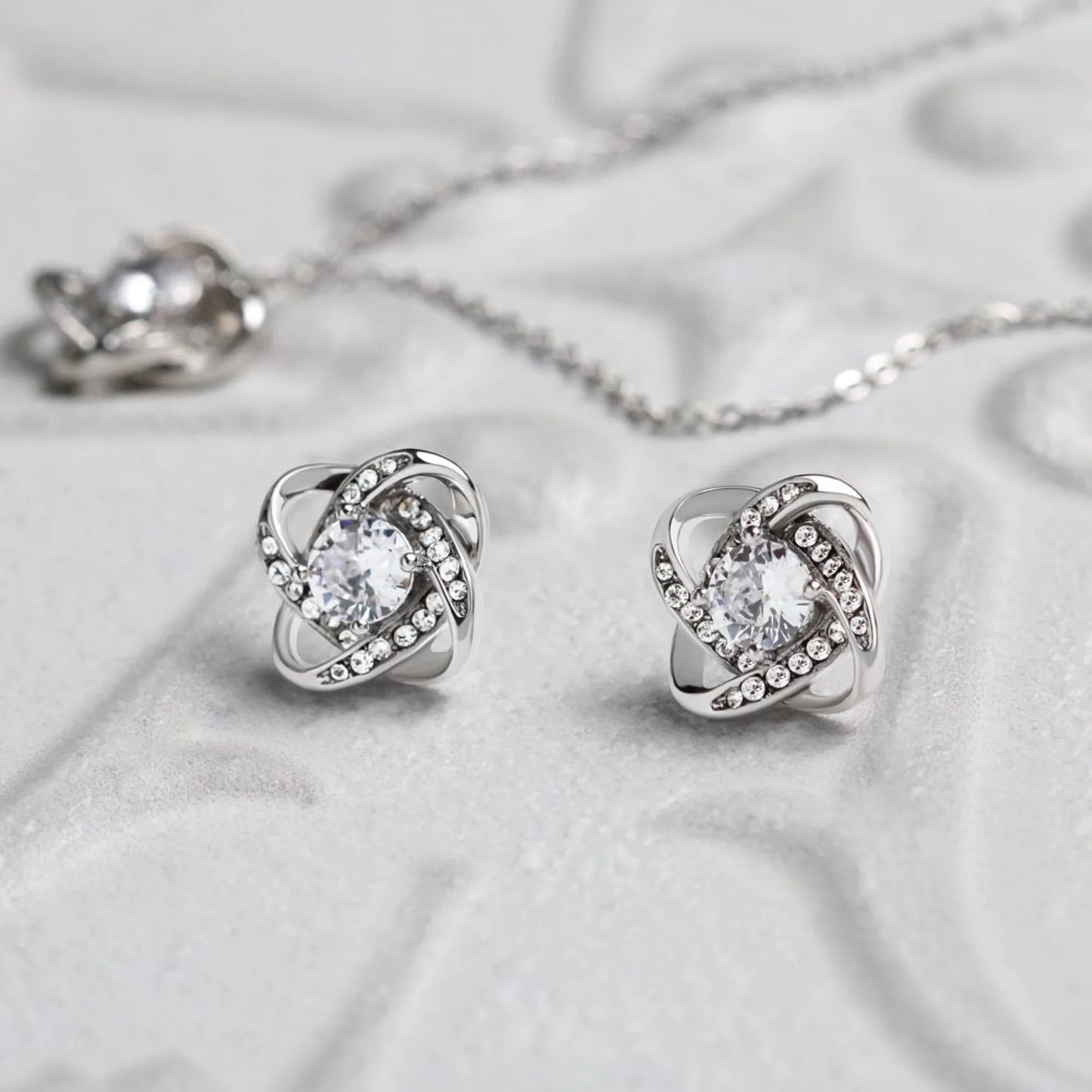 Love Knot Necklace & Earring 5