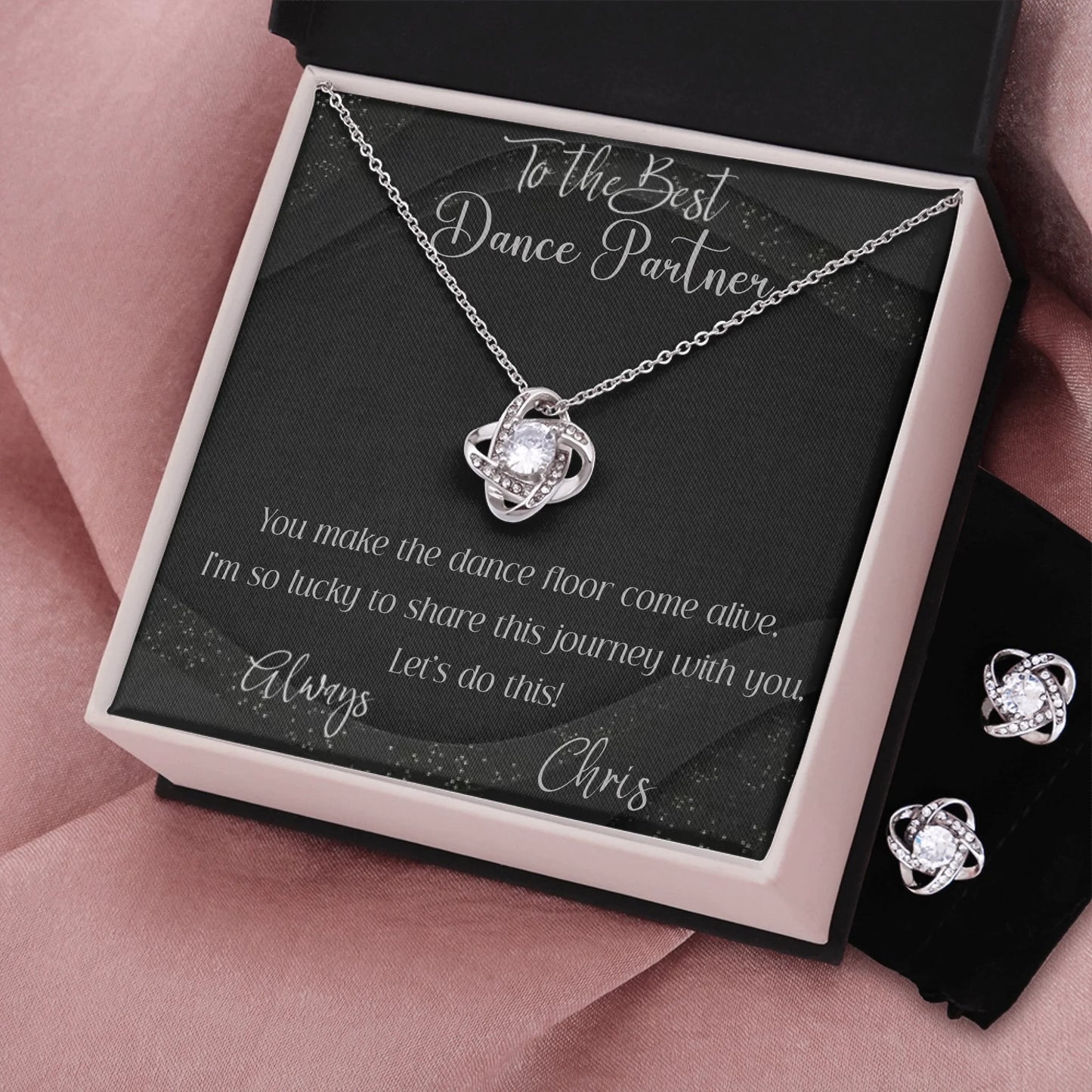 Love Knot Necklace & Earring Set 2