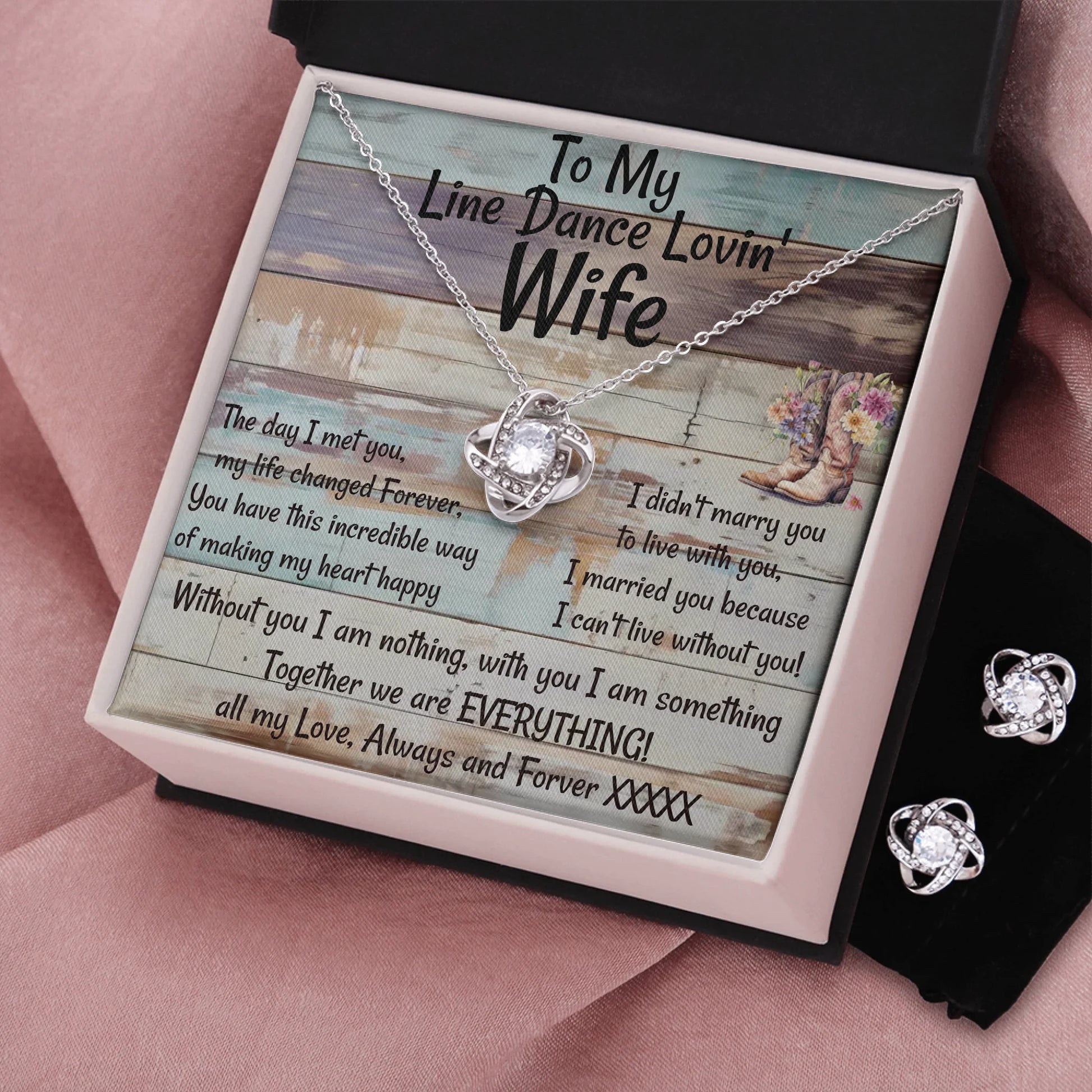 Love Knot Necklace & Earring Set 2