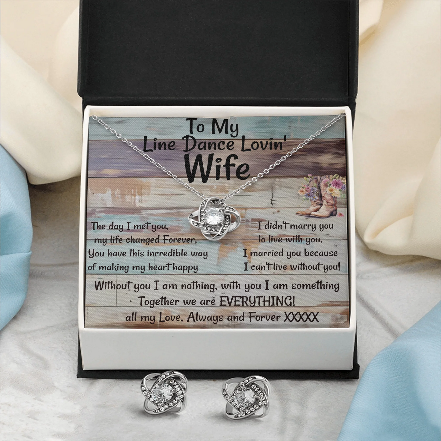 Love Knot Necklace & Earring Set 3