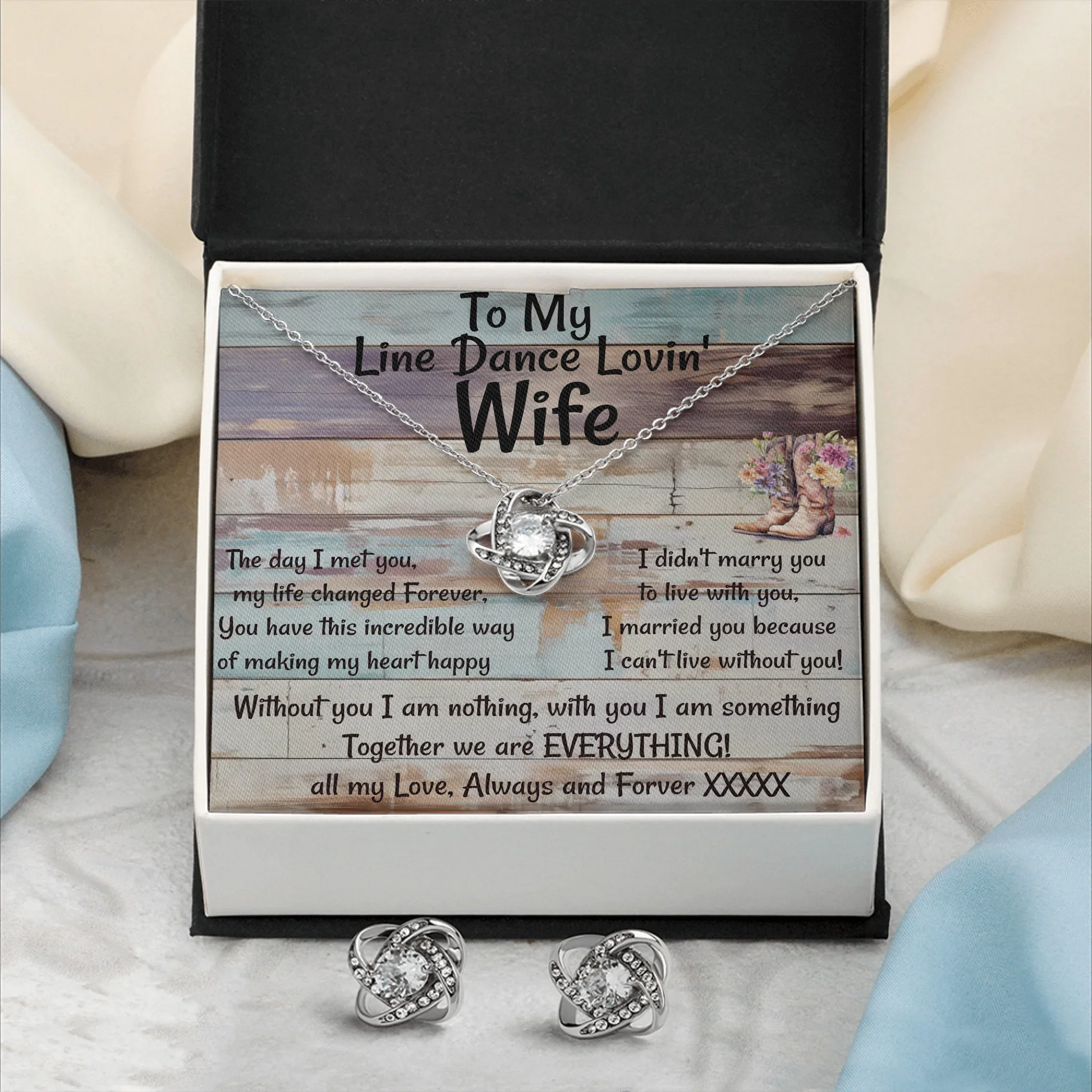 Love Knot Necklace & Earring Set 3