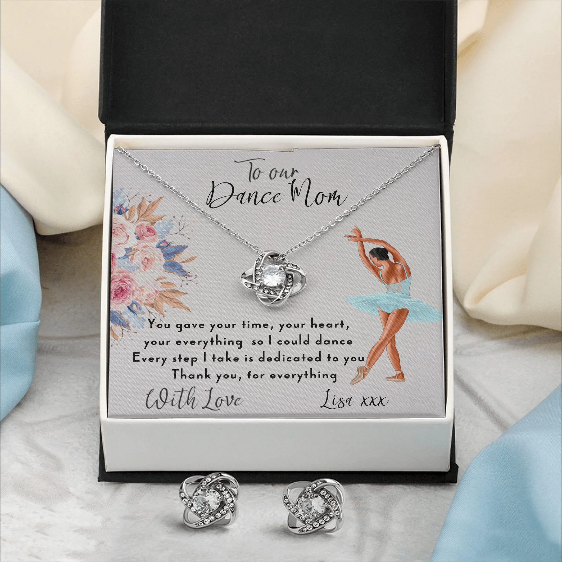 Love Knot Necklace & Earring Set 3