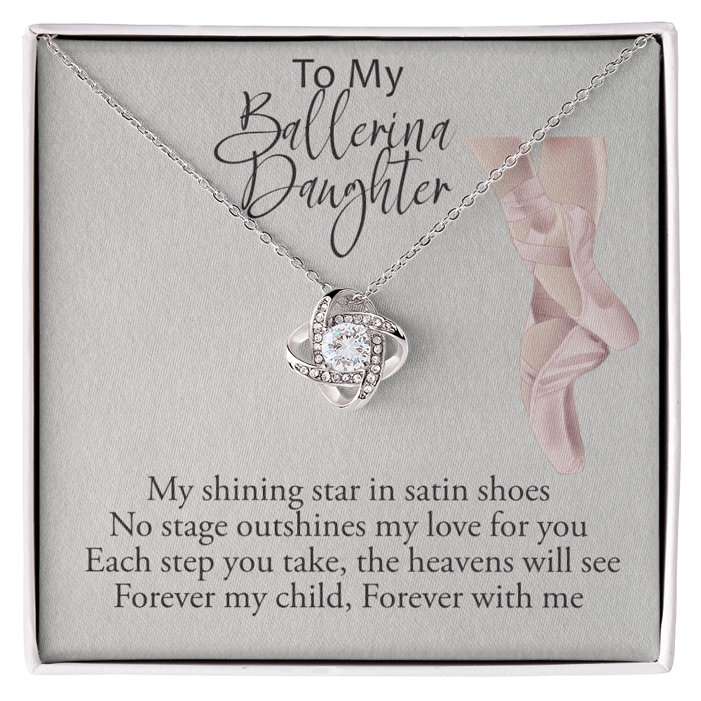 My Ballerina Daughter Love Knot Necklace