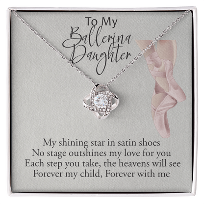 My Ballerina Daughter Love Knot Necklace
