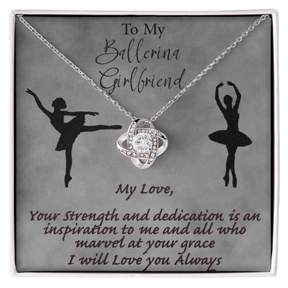 My Ballerina Girlfriend - Strength and Grace Love Knot Necklace