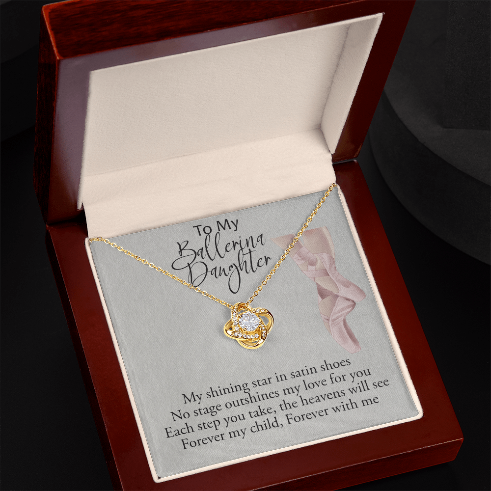 My Ballerina Daughter Love Knot Necklace