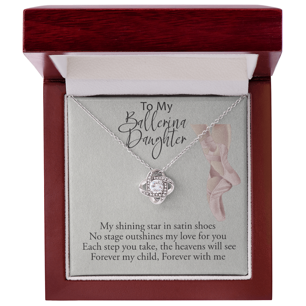 My Ballerina Daughter Love Knot Necklace