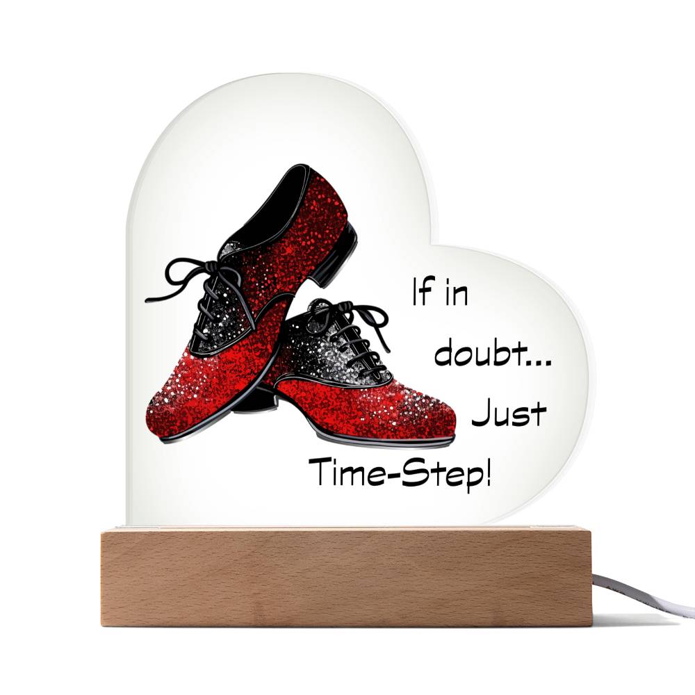 Personalized Name Tap Dancer Acrylic Heart Shaped Plaque