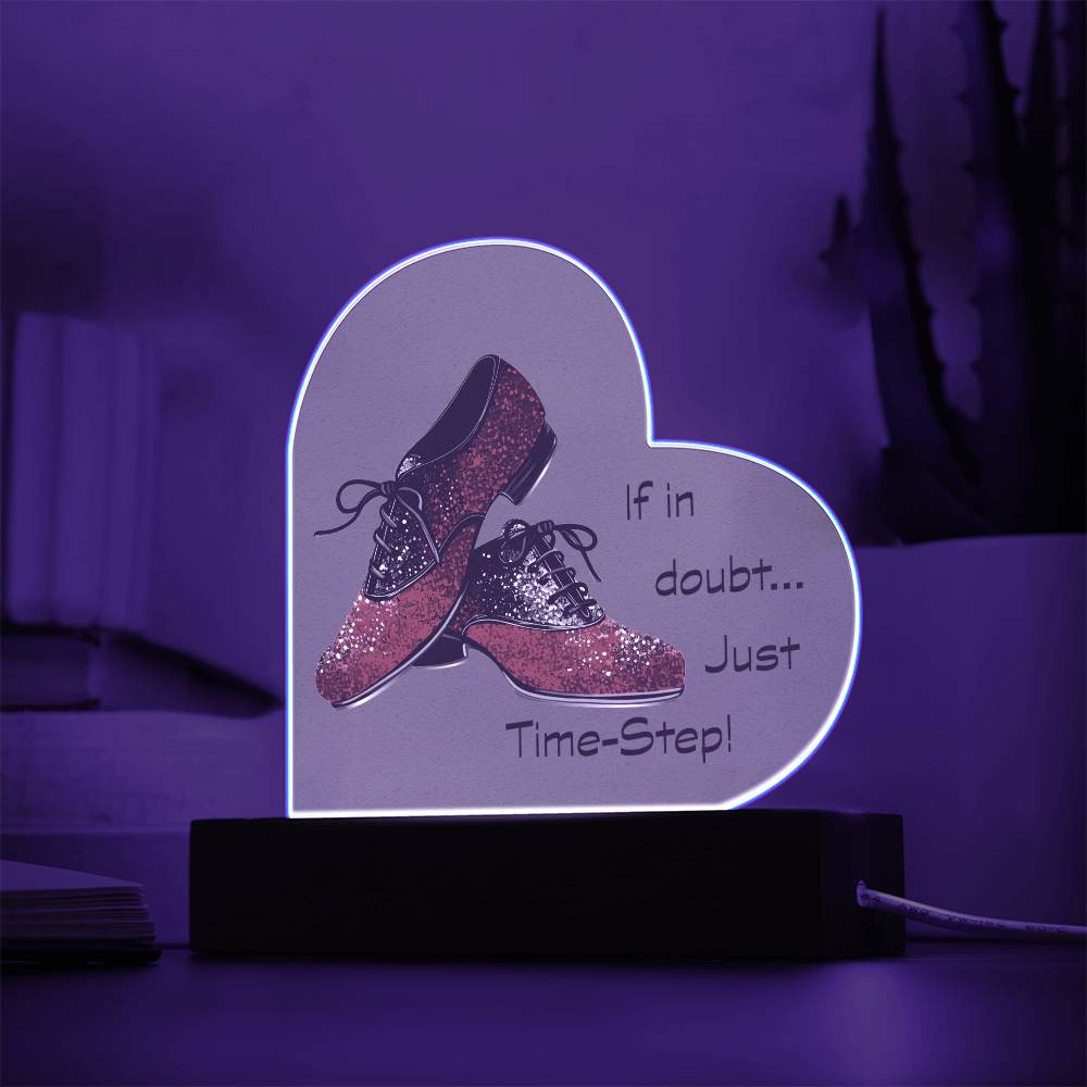 Personalized Name Tap Dancer Acrylic Heart Shaped Plaque